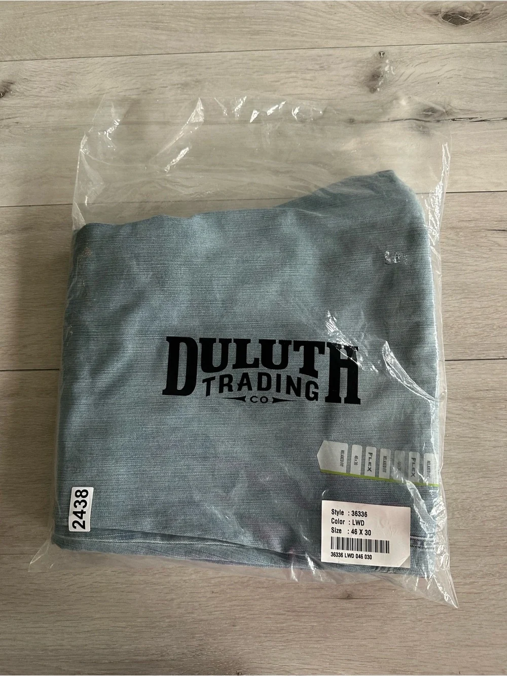 Duluth Ballroom Double Flex Relaxed Fit Jeans Light Wash Denim 46x30 NWT IN PKG